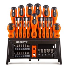 Jogo de Chave Fenda Philips e Bits com 39 Peças Robust - GRUPO FERMAQ