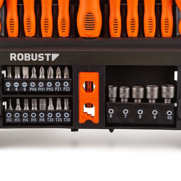 Jogo de Chave Fenda Philips e Bits com 39 Peças Robust - GRUPO FERMAQ